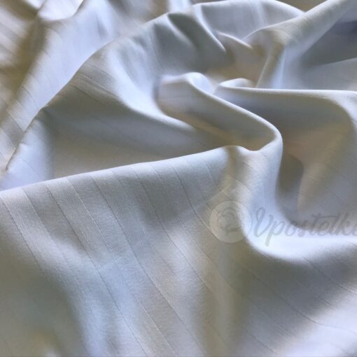 Страйп сатин белый Турция 4