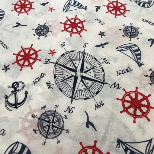 Ткань с якорями 3