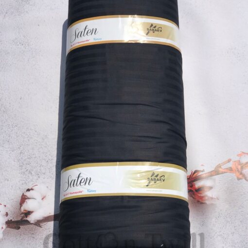Страйп сатин оптом турецкий чёрный 240 см фото
