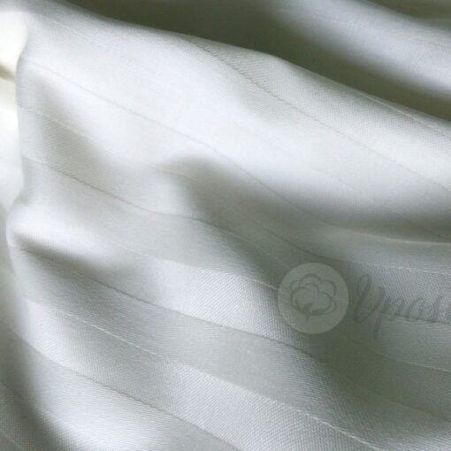 Страйп сатин молочный Турция 2