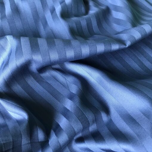 Страйп сатин тёмно синее постельное белье фото 3