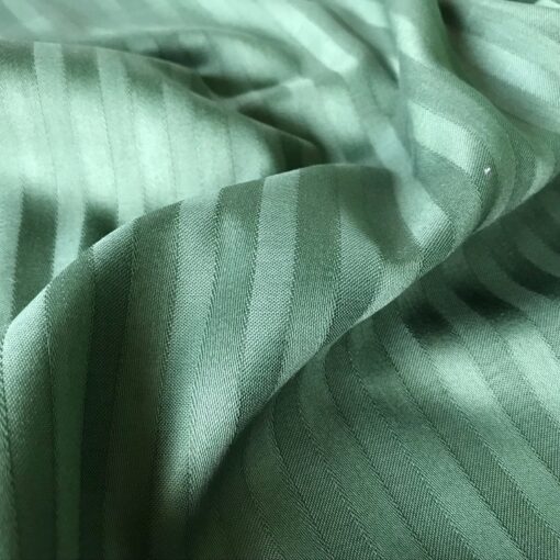 Страйп сатин тёмно зелёное постельное белье фото 2