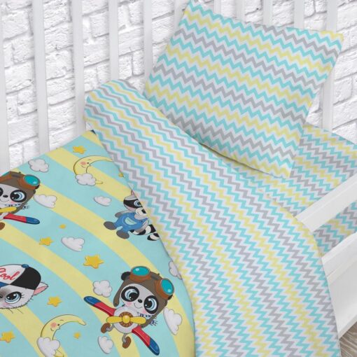 Постельное белье мышонок, мишка и котик 