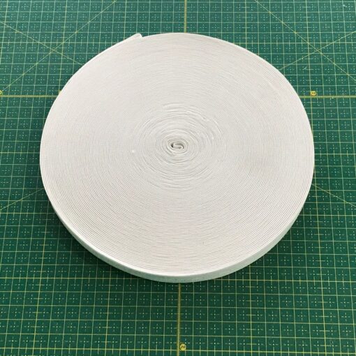 Резинка текстильная для одежды 2 см ширина с перфорацией белая фото 2