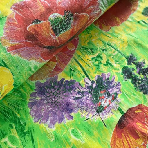 Бязь для постельного белья Полевой букет, маки 150 см фото 2