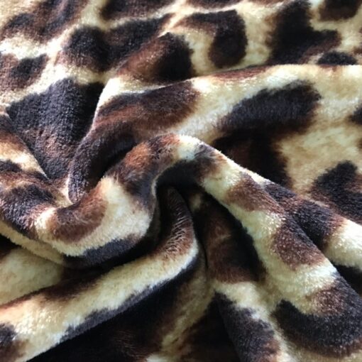 Ткань для пледов Леопард 180 см 2