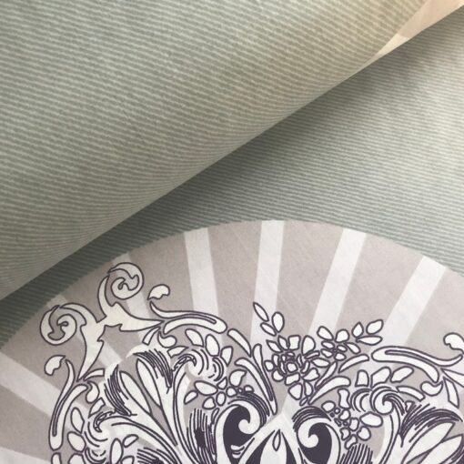 Ткань Ранфорс Белек, роспись на сером фоне 240 см 3