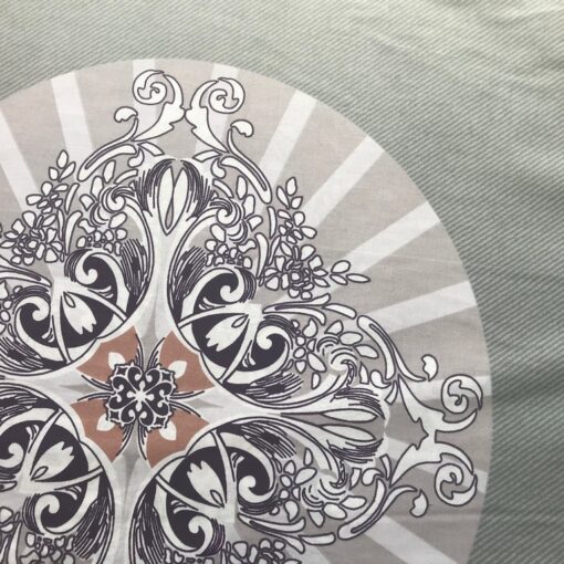 Ткань Ранфорс Белек, роспись на сером фоне 240 см 2