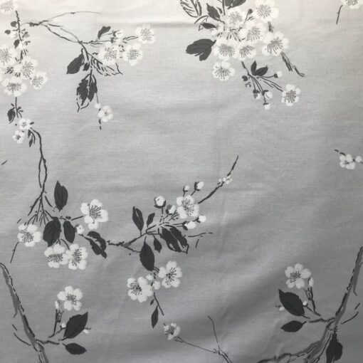 Ткань Ранфорс Конья, цветы мелкие на сером 240 см 2