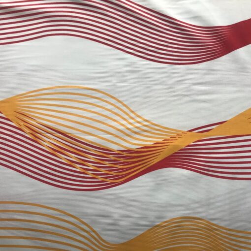 Постельное белье турецкое Дидим, оранжево красные волны 3