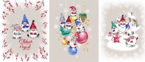 Рогожка для полотенец гномики фото