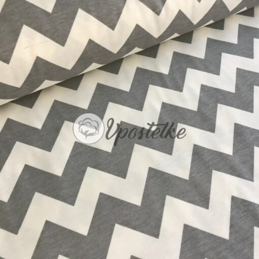 Тефлоновая ткань DUCK водоотталкивающая Зиг-заг серый фото 3