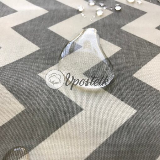 Тефлоновая ткань DUCK водоотталкивающая Зиг-заг серый фото 4