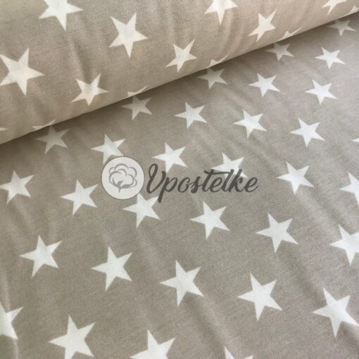 Тефлоновая ткань DUCK водоотталкивающая Звёзды серые фото 3