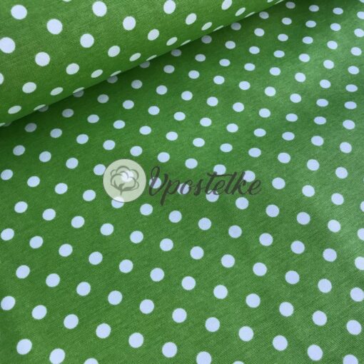 Тефлоновая ткань DUCK водоотталкивающая Горошек на зелёном фото 4