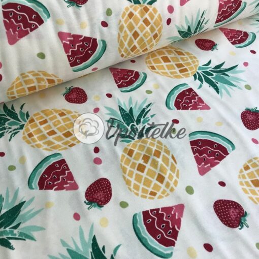 Тефлоновая ткань DUCK водоотталкивающая Фрукты, арбуз, клубника, ананас фото 3