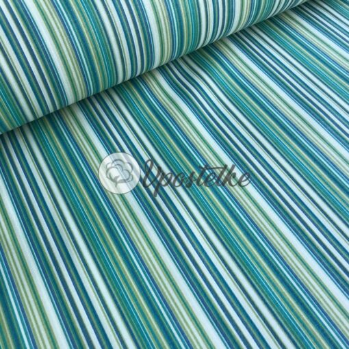 Тефлоновая ткань DUCK водоотталкивающая Полосы зелёные фото 4