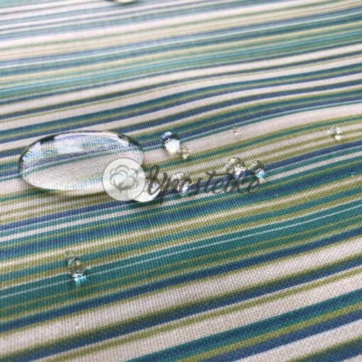 Тефлоновая ткань DUCK водоотталкивающая Полосы зелёные фото 2