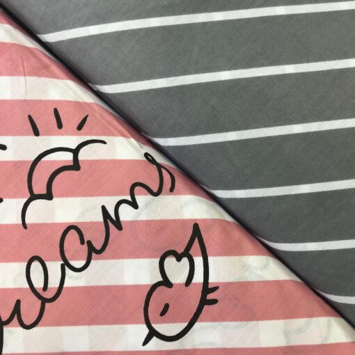 Постельное белье Диагональ розовые полосы фото 4