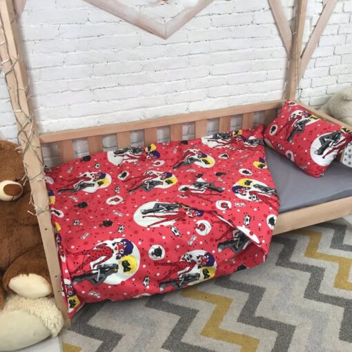 Постельное белье Lady bug (Леди баг) на красном фото