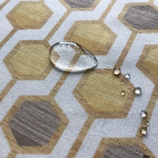 Скатерть с тефлоновой пропиткой Соты горчица фото 3