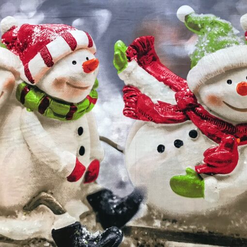 Ткань Снеговики ранфорс 220 см фото 3