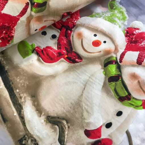 Ткань Снеговики ранфорс 220 см фото 2