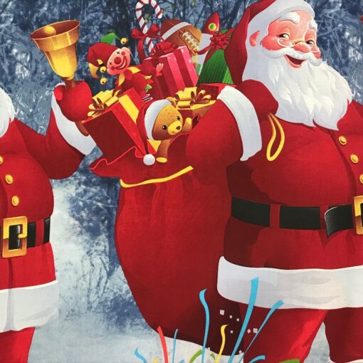 Ткань Санта с подарками 3Д ранфорс 220 см фото 2