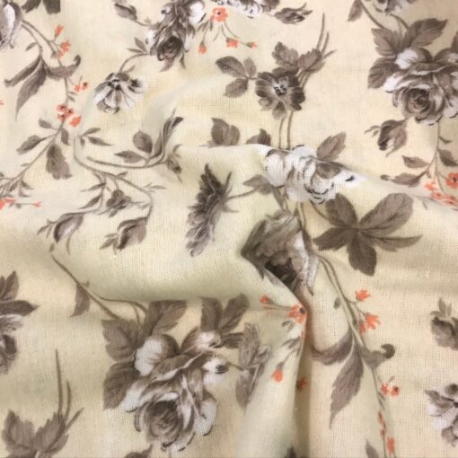 Постельное белье из фланели Розы крем фото 2