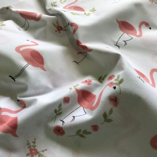 Турецкая ткань фламинго фото 3
