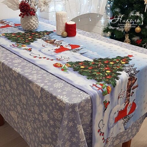 Ткань дорожка снеговик фото