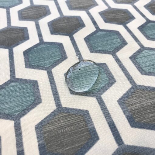 Тефлоновая ткань DUCK водоотталкивающая Соты василёк фото 3