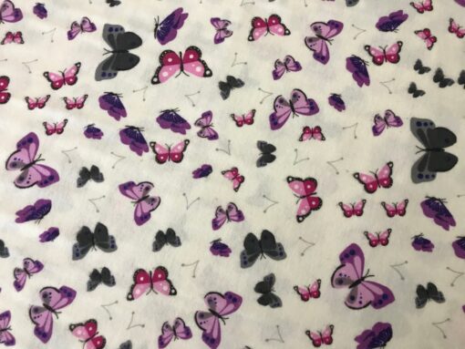 Постельное белье из фланели с фиолетовыми бабочками фото