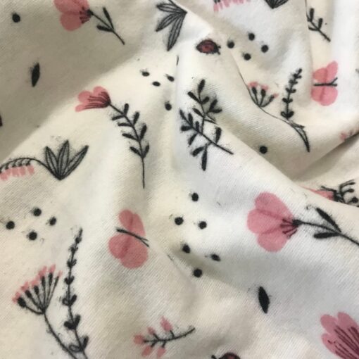 Ткань фланель Луговые травы, конвалия, зонтики 240 см фото 2