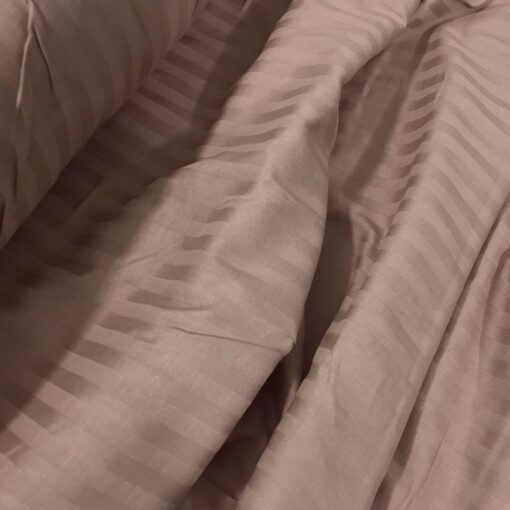 Ткань страйп сатин молочный шоколад 220 см фото 3