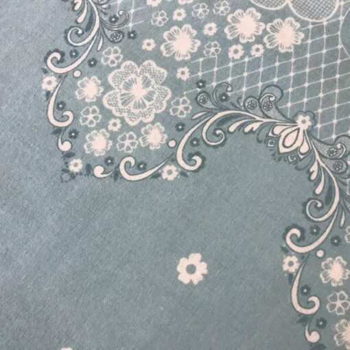 Постельное белье из фланели Вензель на голубом фото 3