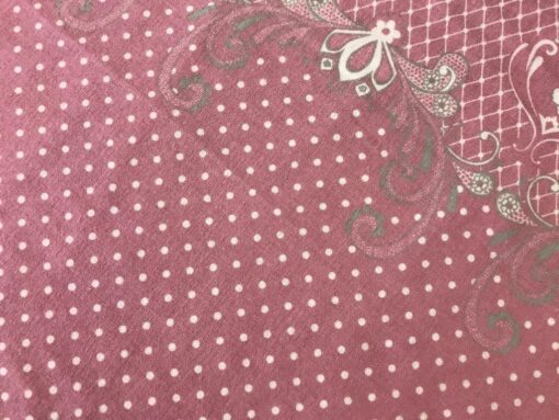 Постельное белье из фланели Вензель и горошек на розовом фото 2
