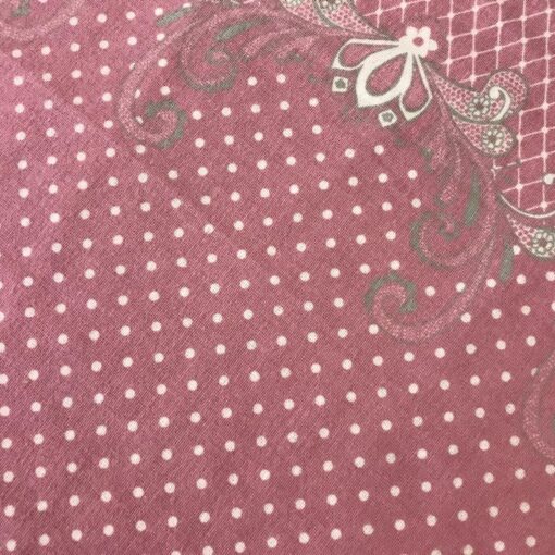 Ткань фланель Вензель на розовом 240 см фото 2