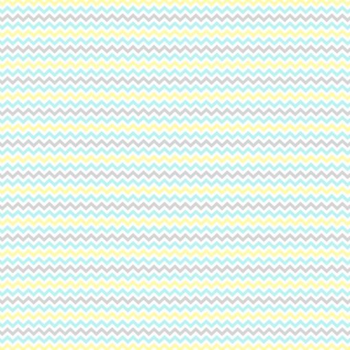 Поплин для детского постельного белья Зиг-заг голубой 150 см фото
