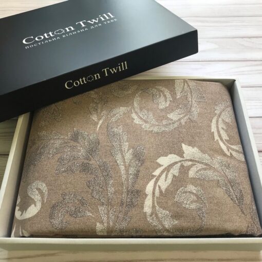 Постельное белье Бельдиби, роспись на коричневом, вензель фото 4