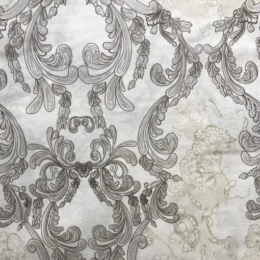 Постельное белье Дальян, роспись серая на белом фото 2