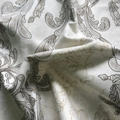 Постельное белье Дальян, роспись серая на белом фото 4