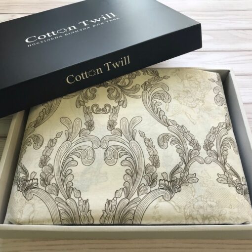 Постельное белье Дальян, роспись серая на белом фото