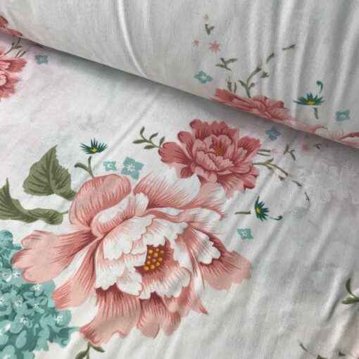 Бязь для постельного белья Эрзурум 220 см, розовые розы фото 4