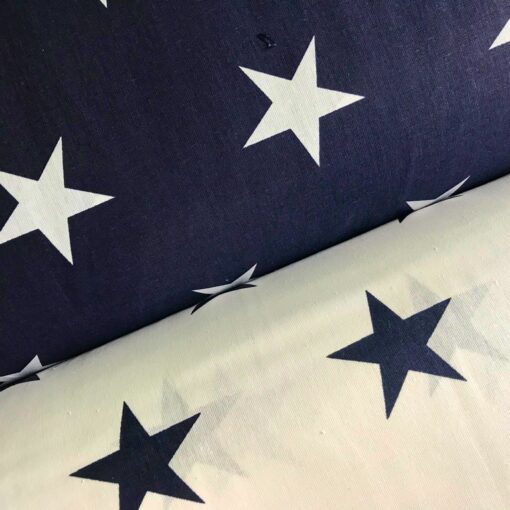 Постельное белье Звёзды белые на синем фото 4
