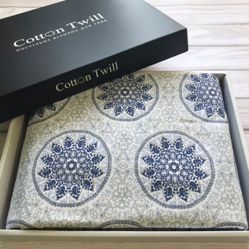 Постельное белье Манавгат, синие круги, орнамент фото