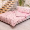 Постельное белье Ичмелер, вишнёвый цвет на розовом, сакура фото