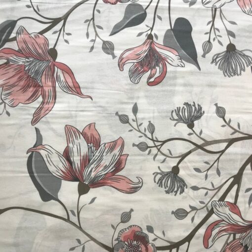 Бязь для постельного белья Мерсин 220 см, персиковые лилии фото 2