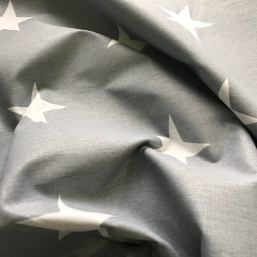 Постельное белье Звёзды белые на сером фото 2