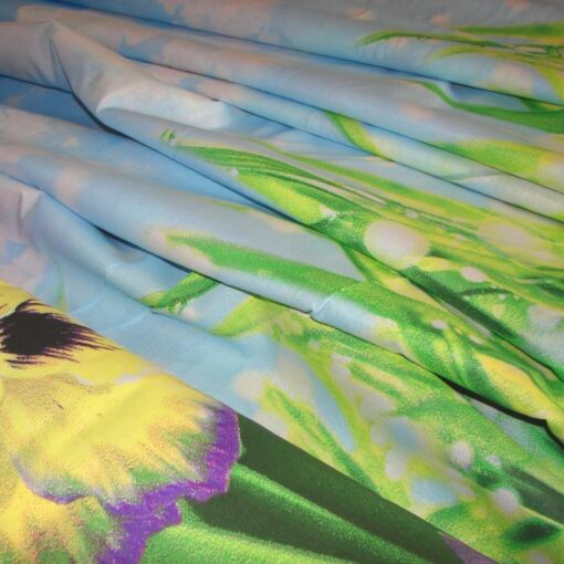 Ткань бязь для постельного белья Анютины глазки 220 см фото 4